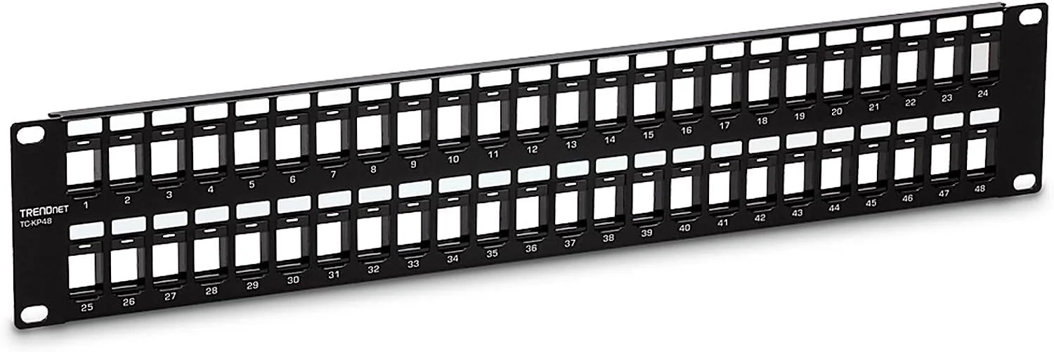 TRENDnet لوحة تصحيح Keystone فارغة 48 منفذ 2U HD